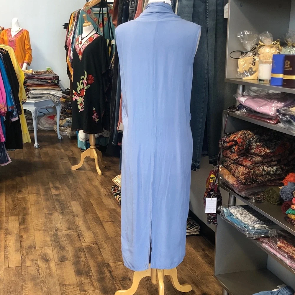 Casual Blue Maxi Dress - Picture 3 of 5